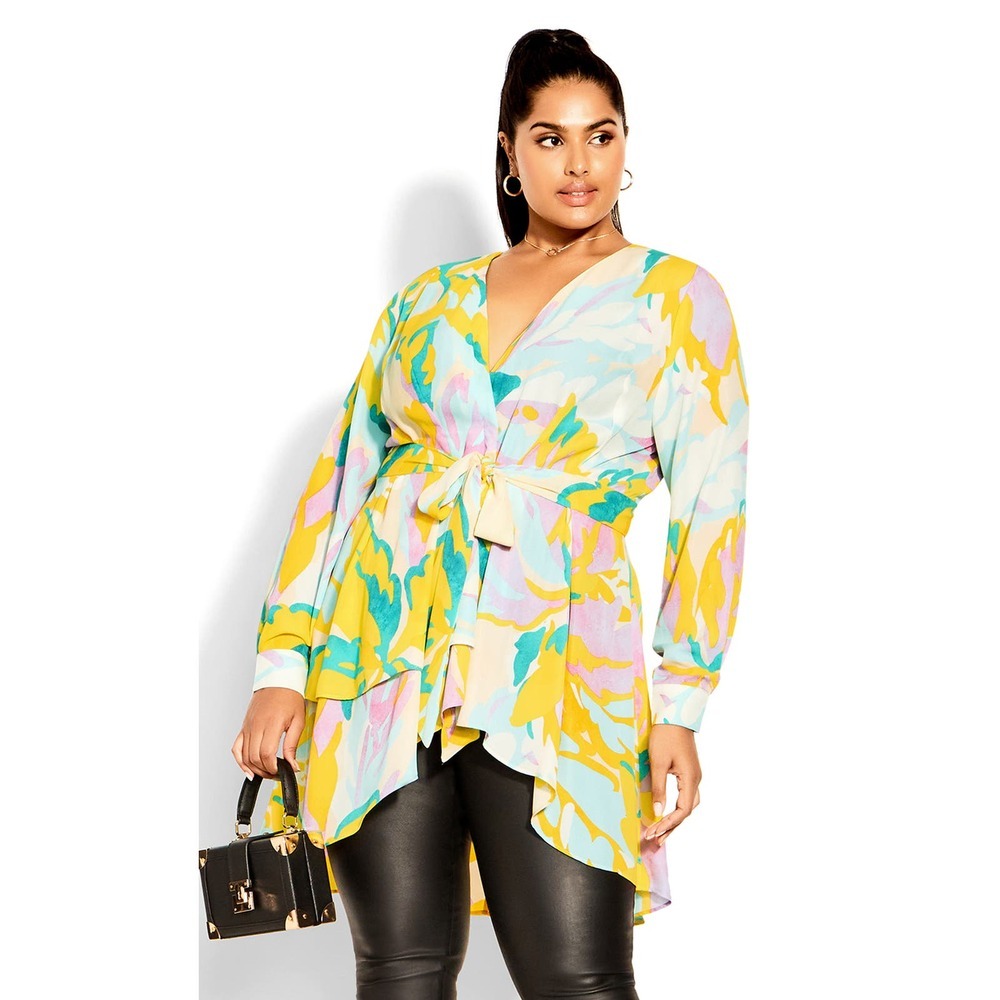 City Chic Hailey Tunic in Ivory Size S/16